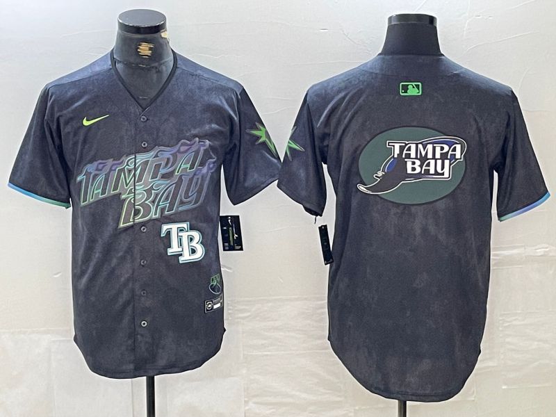 Men Tampa Bay Rays Blank Nike MLB Limited City Connect Black 2024 Jersey style 5->tampa bay rays->MLB Jersey